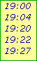 19:00

19:04

19:20

19:22

19:27